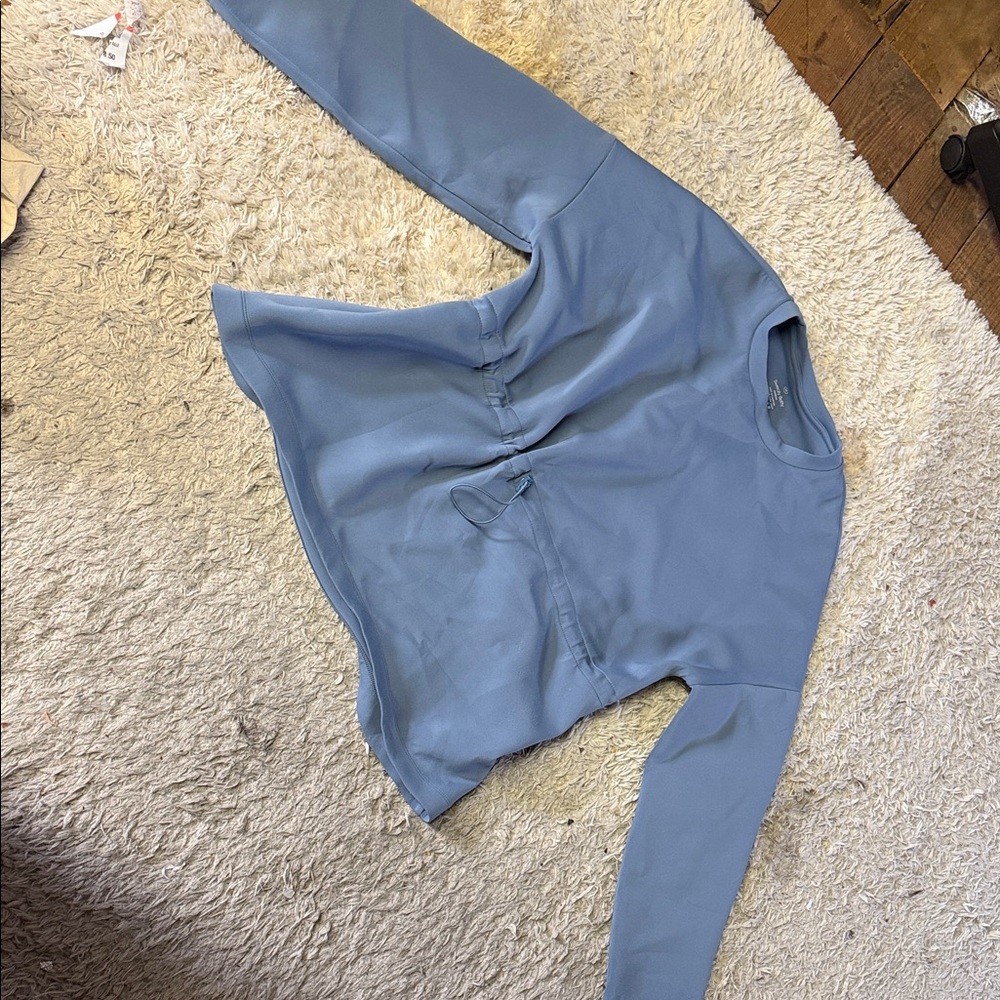 Sweaty Betty Sky Blue Crew Neck Top
